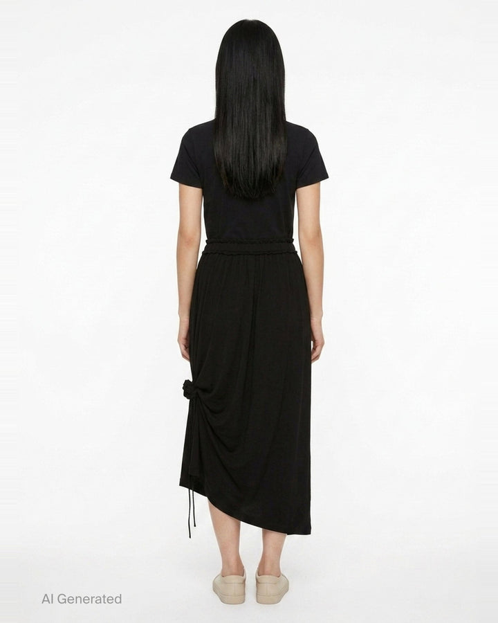 Lace-Up String Asymmetric Skirt | Y's | Club21 - back