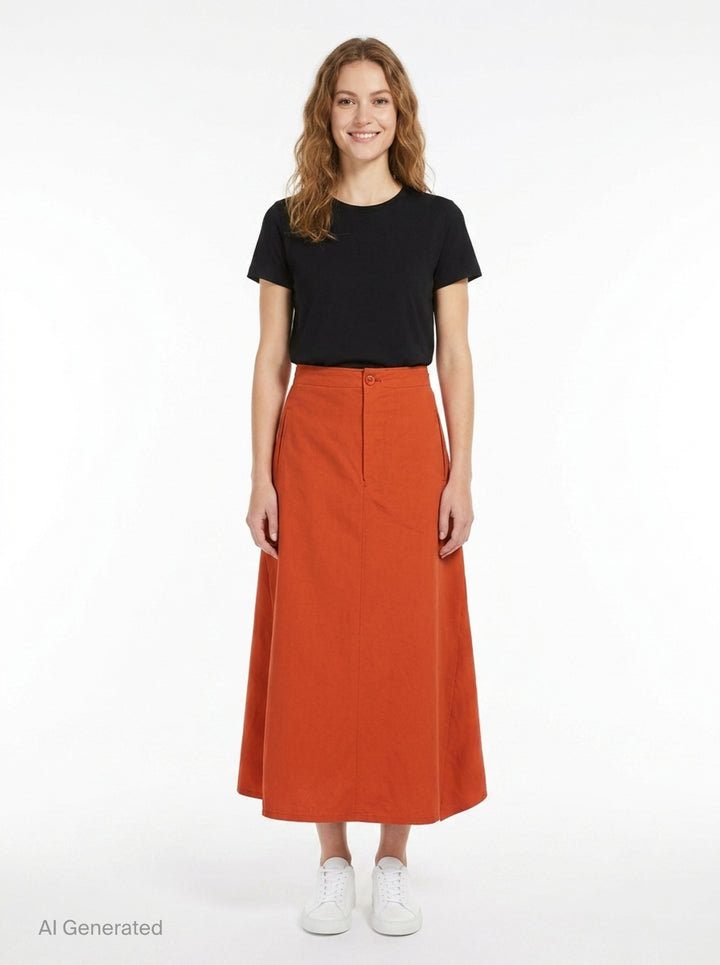 Panel Flare Midi Skirt | Y's | Club21 - front