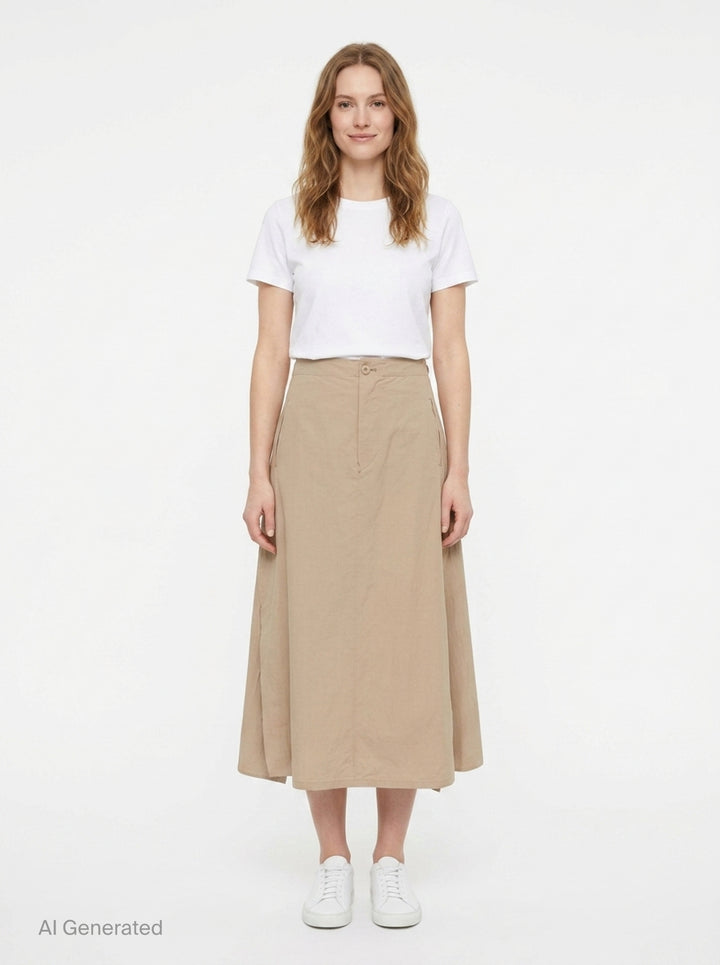 Panel Flare Midi Skirt | Y's | Club21 - front