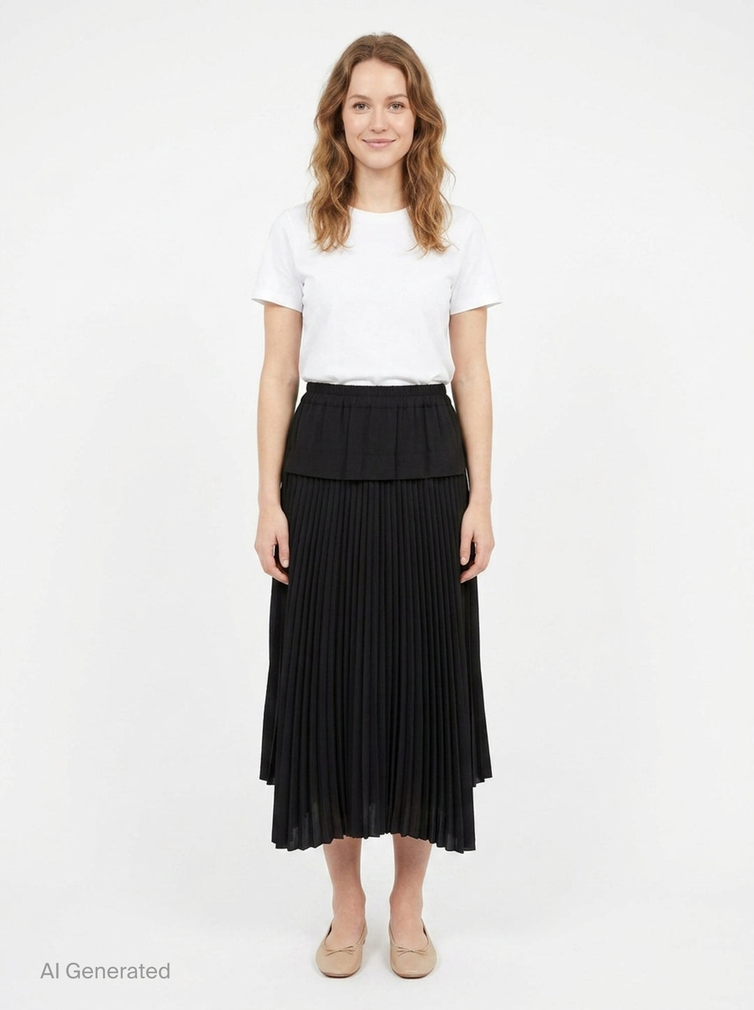 Pleated Uneven Midi Skirt | Y's | Club21 - front