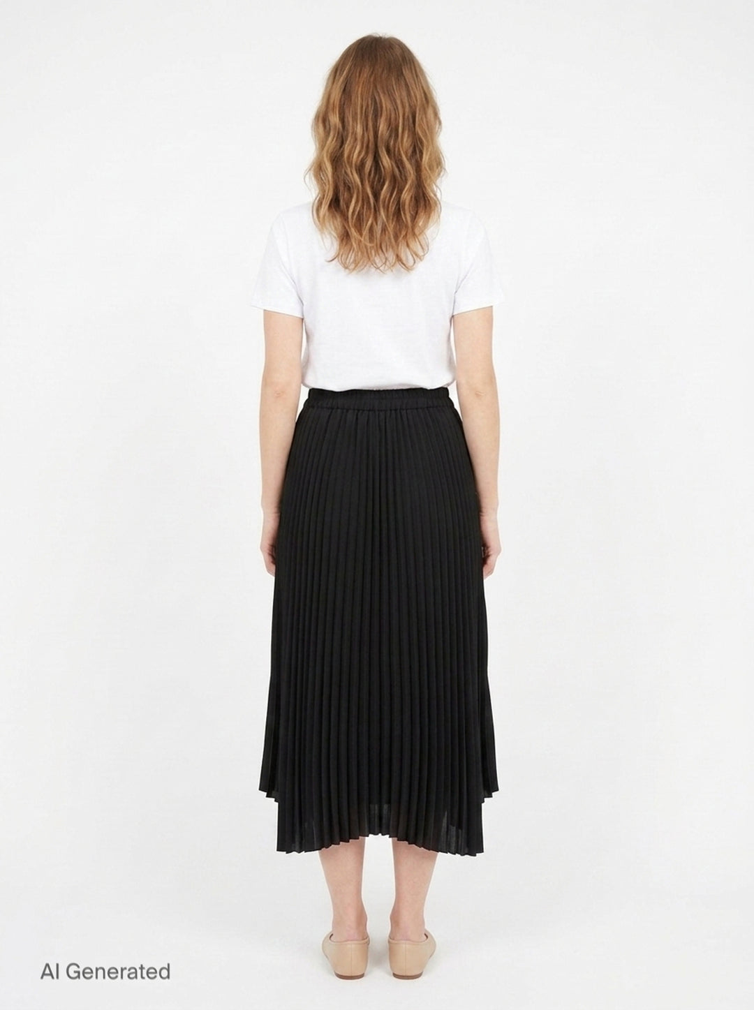 Pleated Uneven Midi Skirt | Y's | Club21 - back