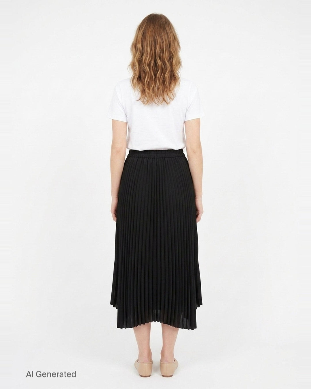 Pleated Uneven Midi Skirt | Y's | Club21 - back