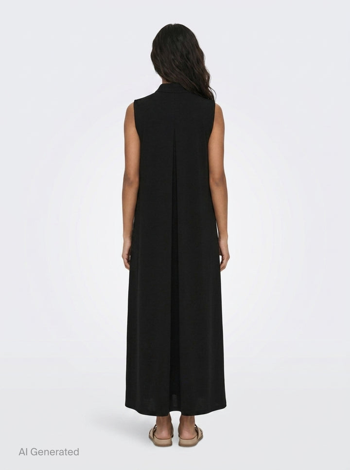Sleeveless Stand Collar Dress | Y's | Club21 - back