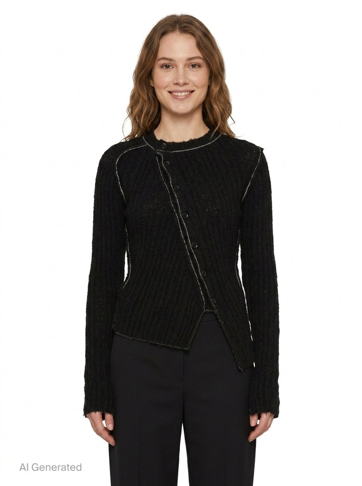 Tight Asymmetry Cardigan | Y's | Club21 - front