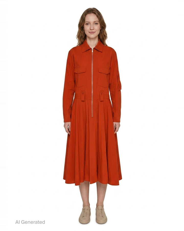 U-Flare Midi Dress | Y's | Club21 - front