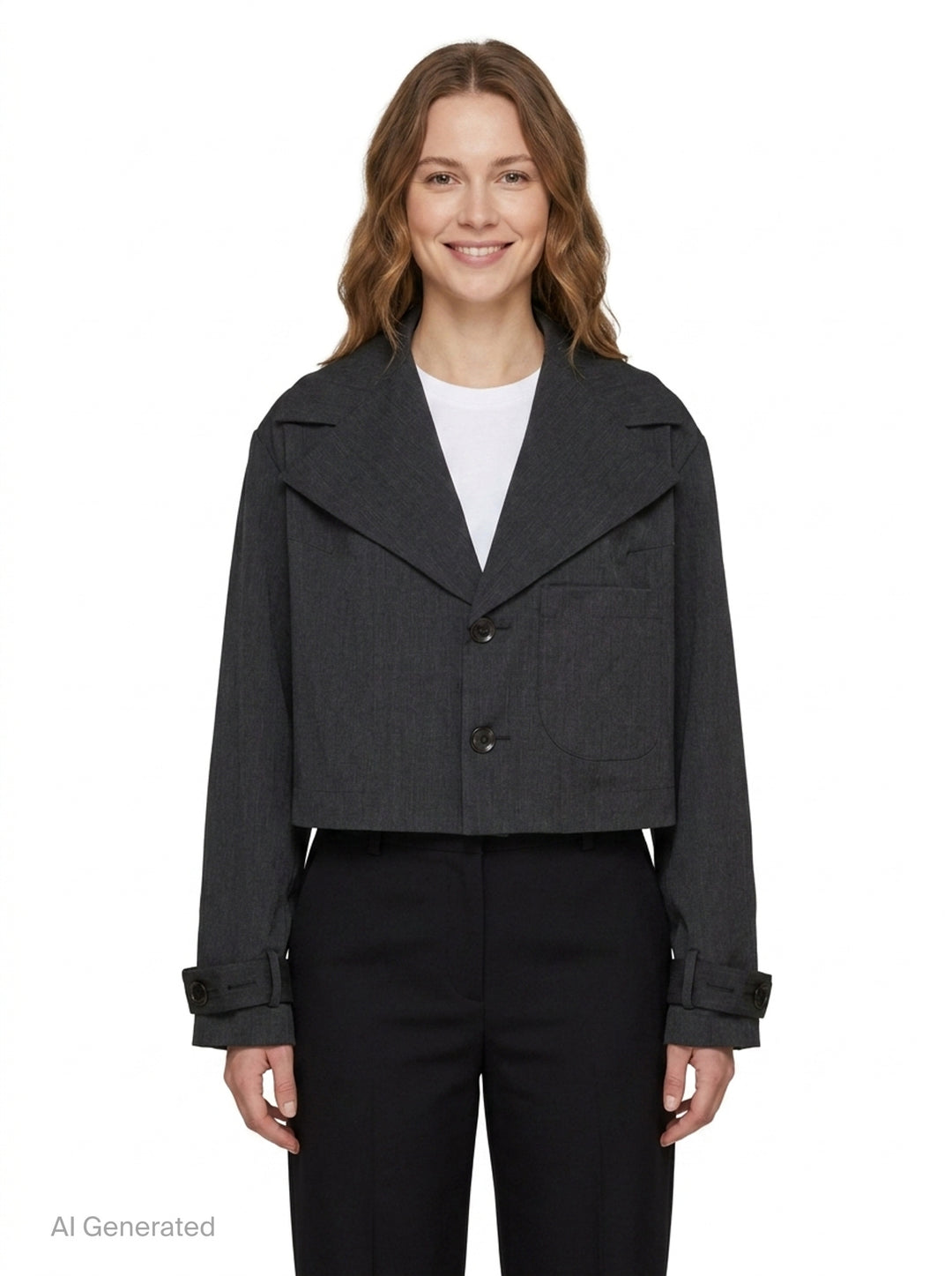 Wide Collar Long Sleeve Jacket | Y's | Club21 - front