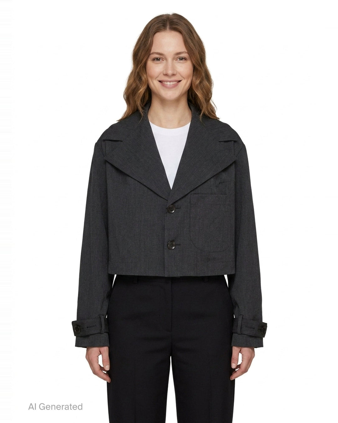 Wide Collar Long Sleeve Jacket | Y's | Club21 - front