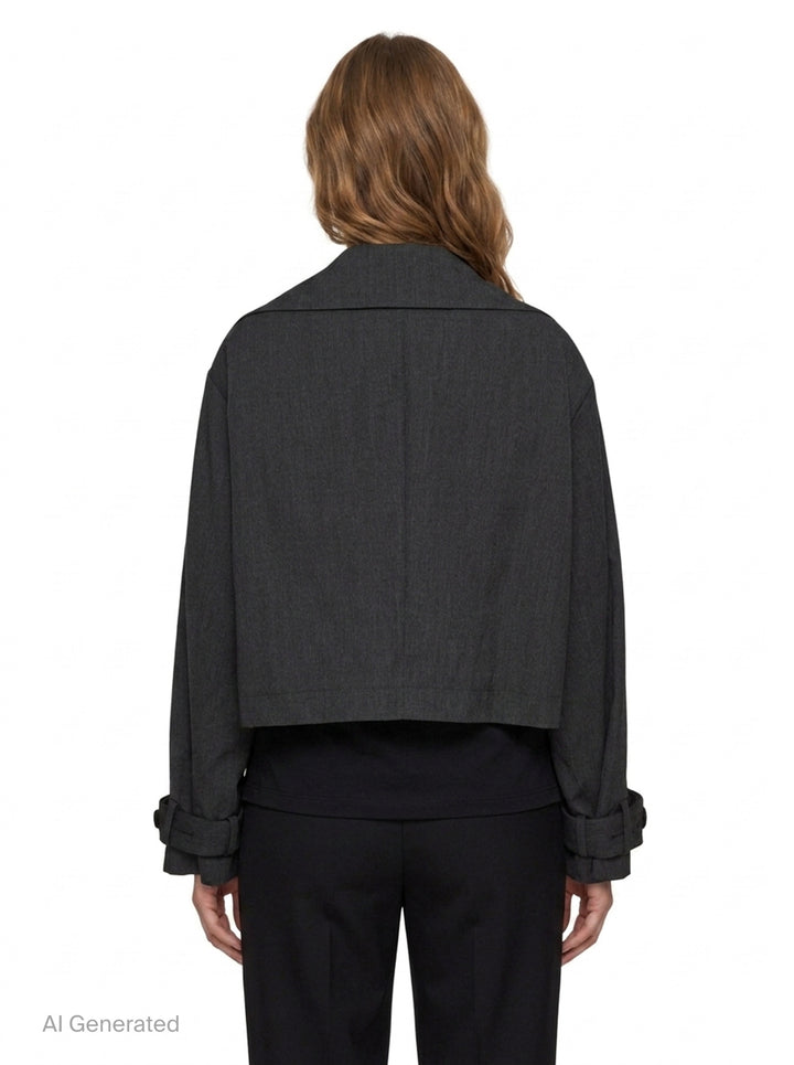 Wide Collar Long Sleeve Jacket | Y's | Club21 - back