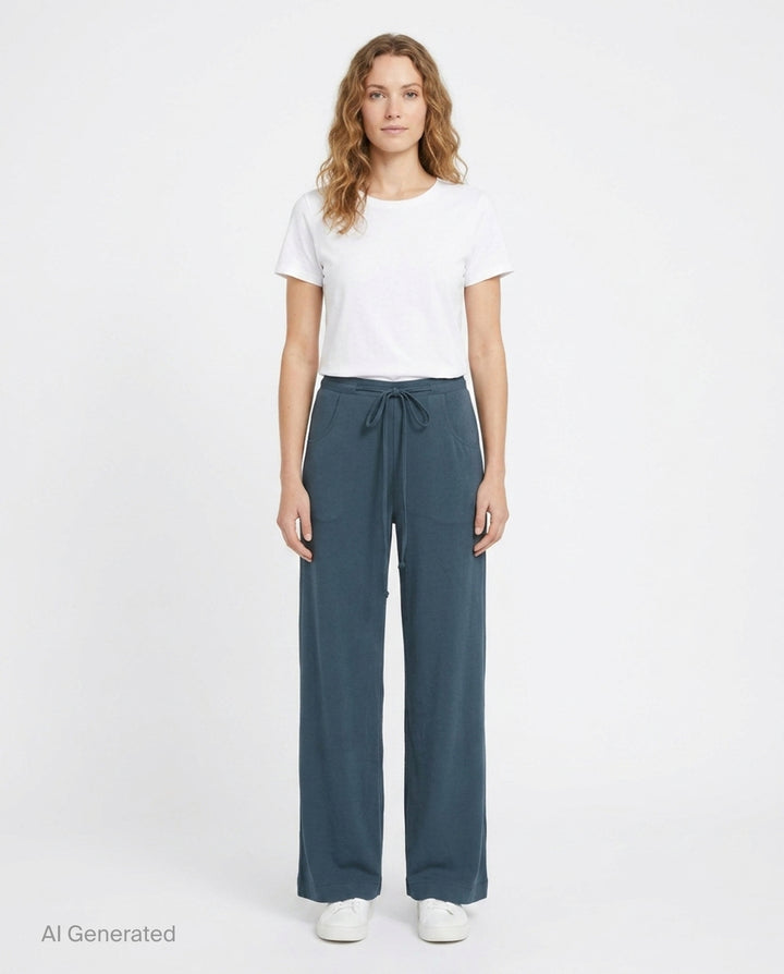 Wide Leg Drawstring Pants | Y's | Club21 - front