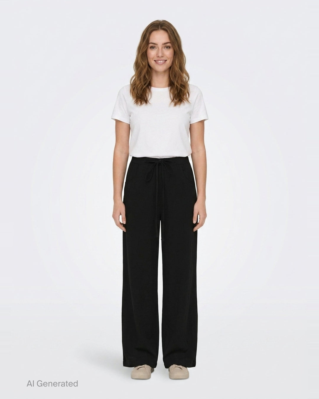 Wide Leg Drawstring Pants | Y's | Club21 - front