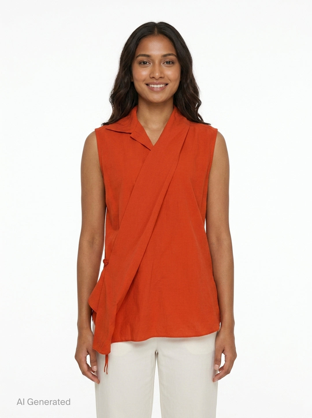 Wrap Knot Sleeveless Shirt | Y's | Club21 - front