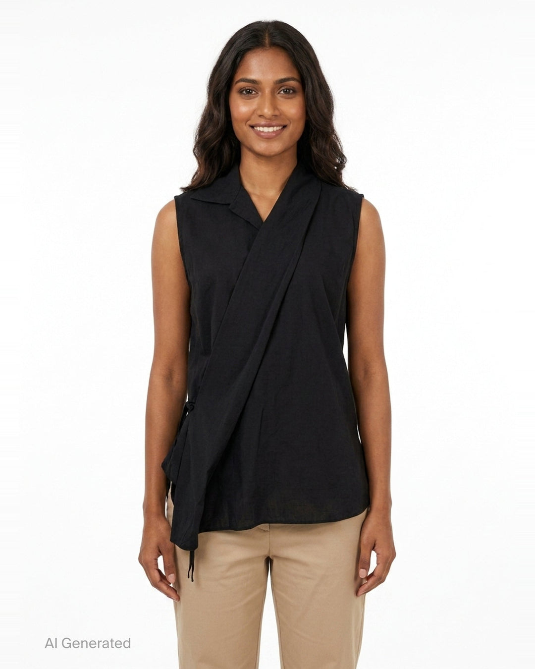 Wrap Knot Sleeveless Shirt | Y's | Club21 - front