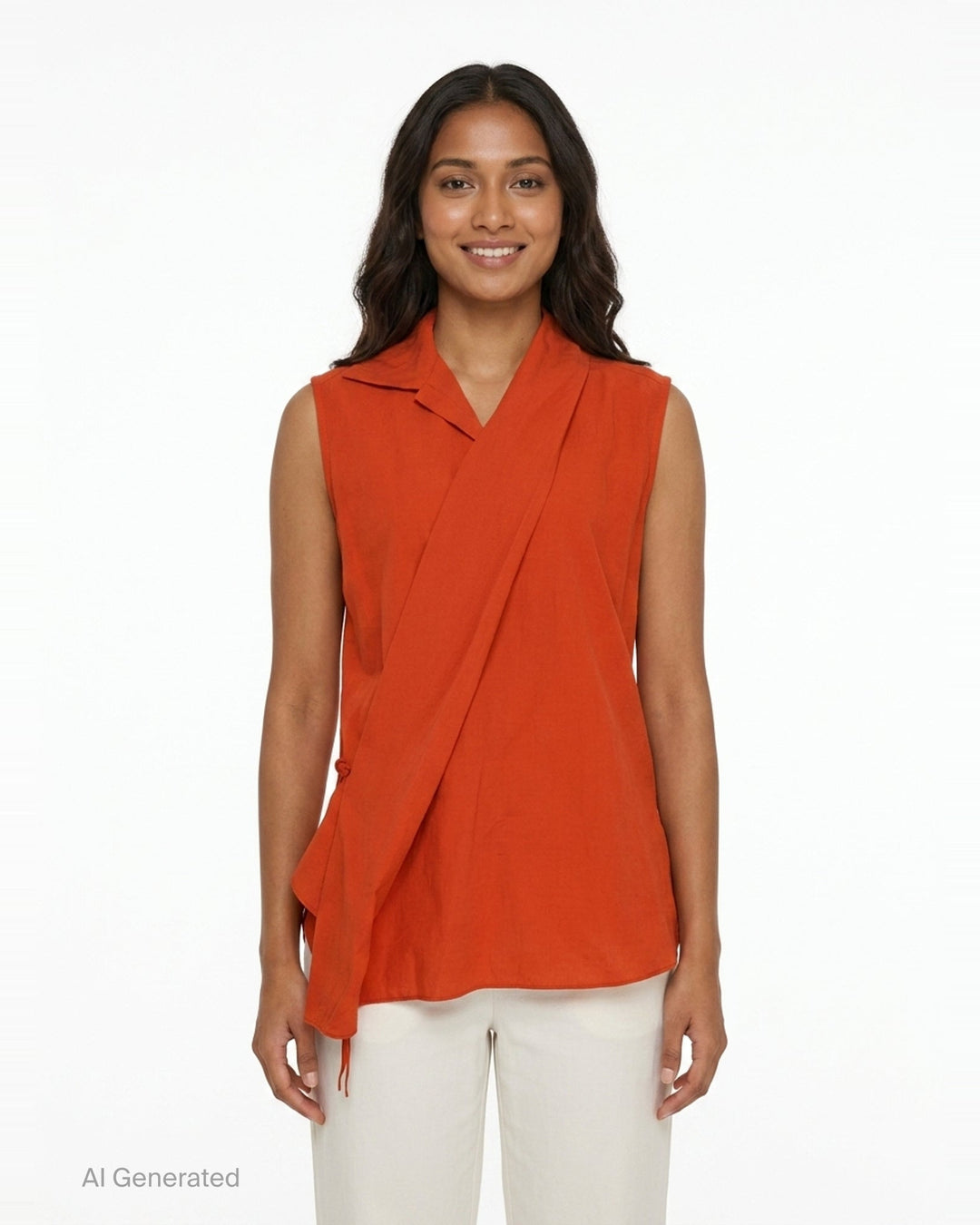 Wrap Knot Sleeveless Shirt | Y's | Club21 - front
