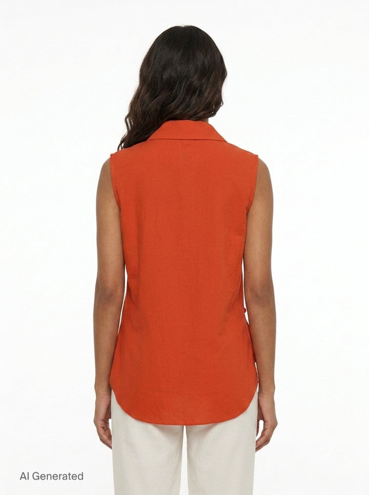 Wrap Knot Sleeveless Shirt | Y's | Club21 - back