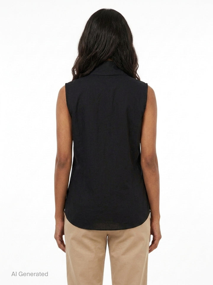 Wrap Knot Sleeveless Shirt | Y's | Club21 - back