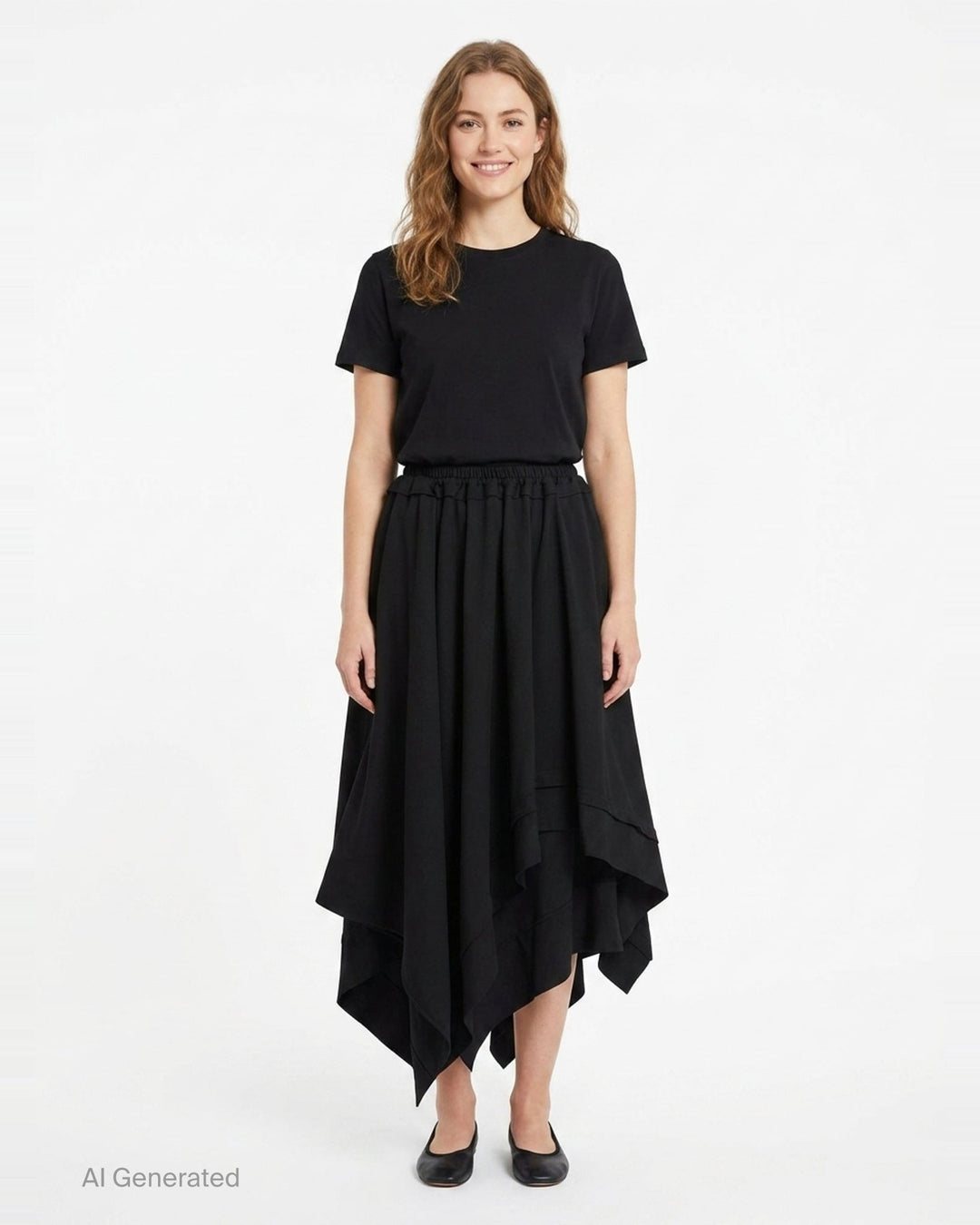 Asymmetric Moving Skirt | Yohji Yamamoto | Club21 - front