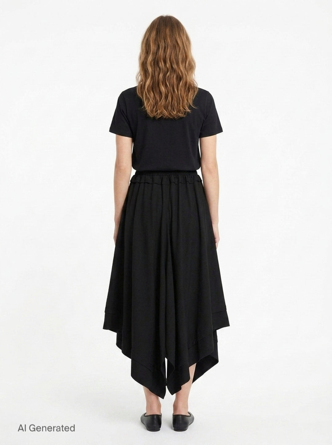 Asymmetric Moving Skirt | Yohji Yamamoto | Club21 - back
