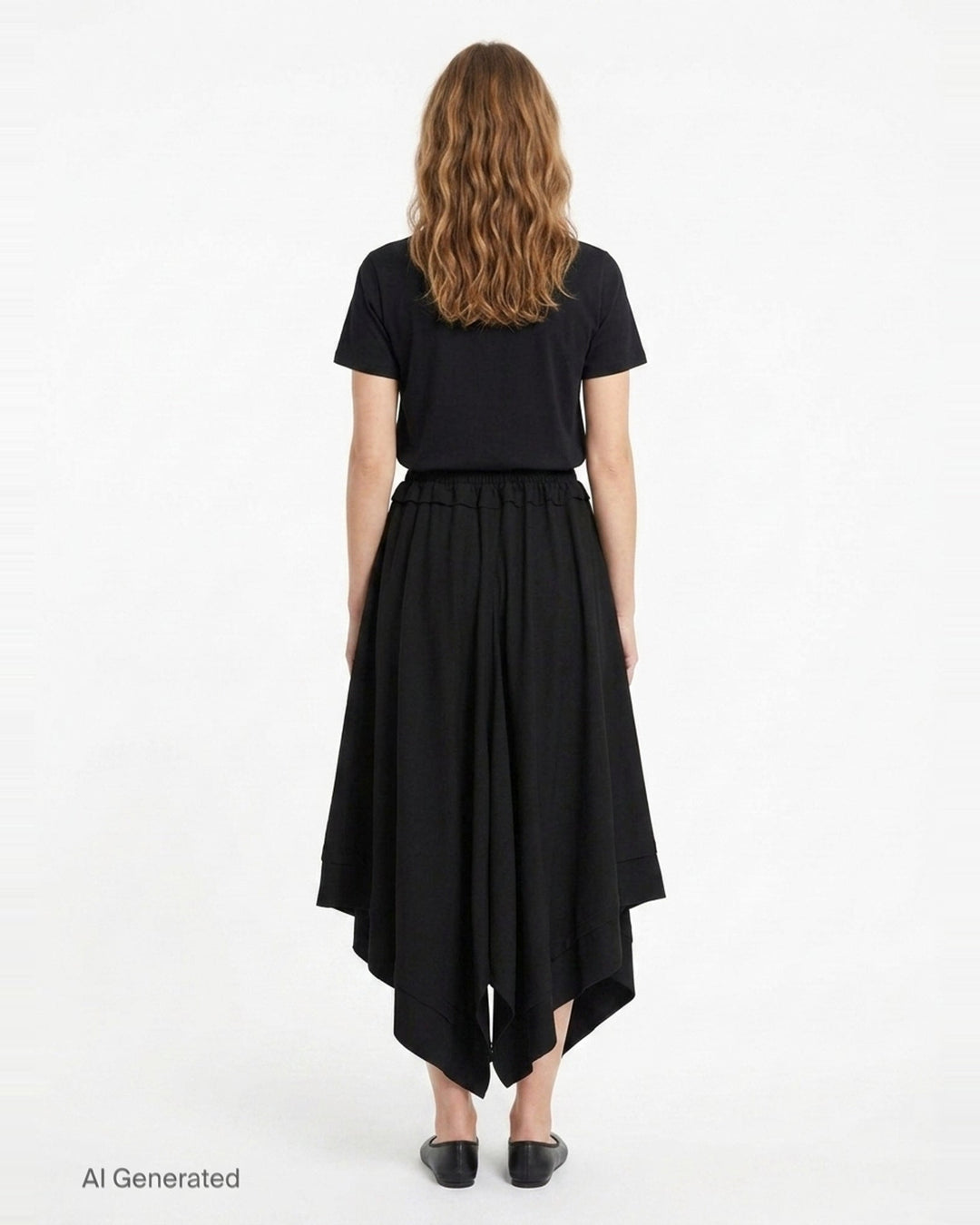 Asymmetric Moving Skirt | Yohji Yamamoto | Club21 - back