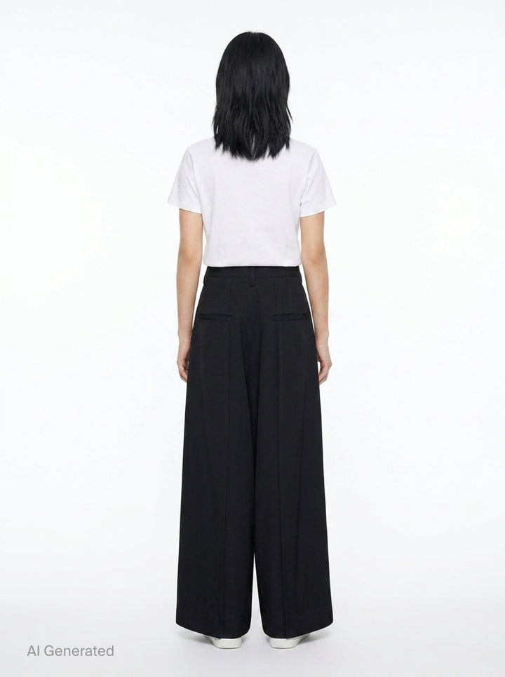 Backside Tuck Baggy Pants | Yohji Yamamoto | Club21 - back