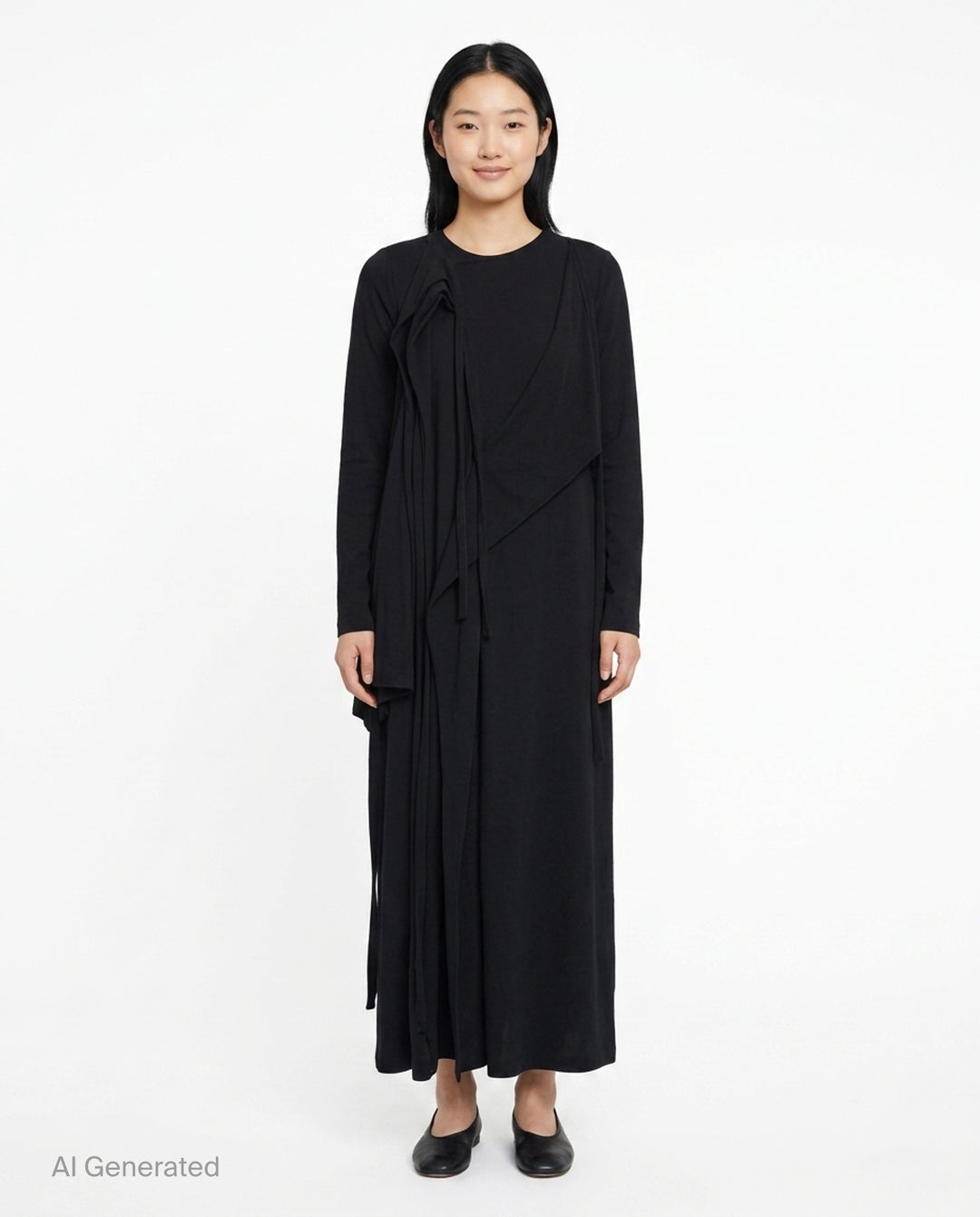 Binder Draped Dress | Yohji Yamamoto | Club21 - front