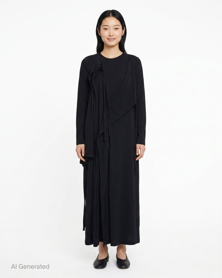 Binder Draped Dress | Yohji Yamamoto | Club21 - front