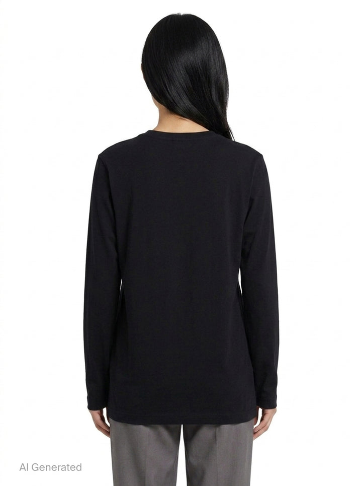 Cat Print Long Sleeve Tee | Yohji Yamamoto | Club21 - back
