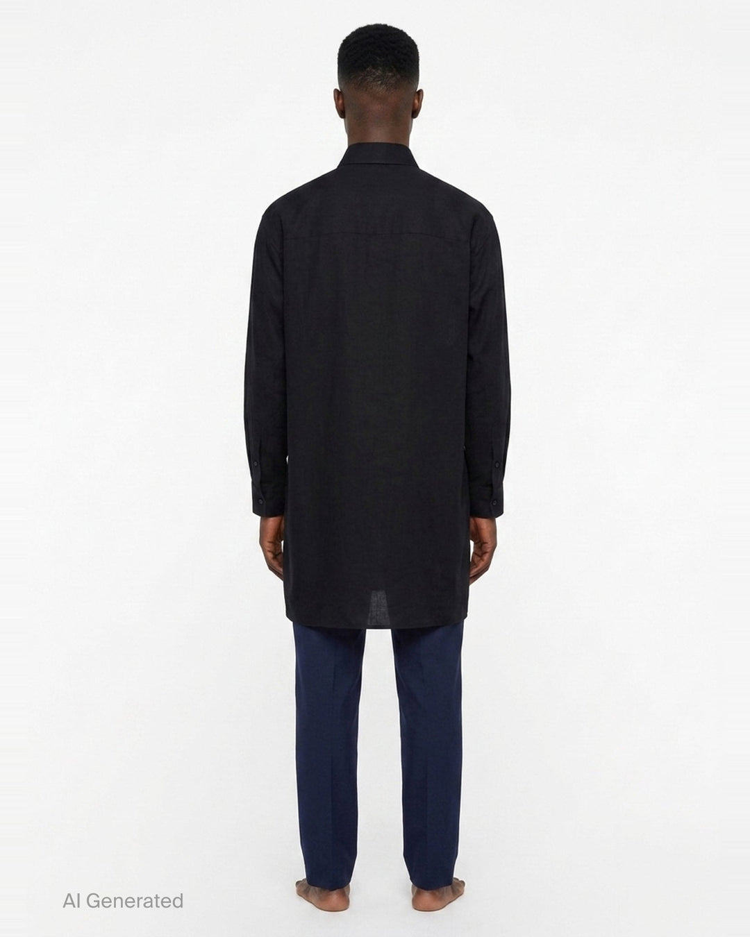 Collar Tab Long Blouse | Yohji Yamamoto | Club21 - back