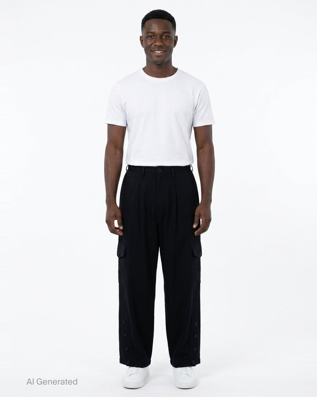 Hem Button Cargo Pants | Yohji Yamamoto | Club21 - front