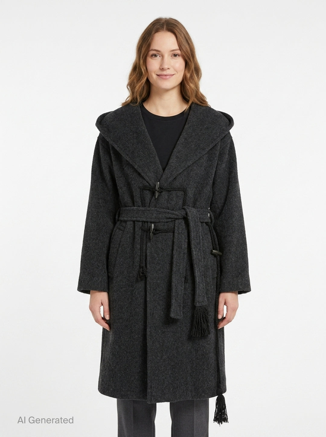 Hooded Duffle Coat | Yohji Yamamoto | Club21 - front