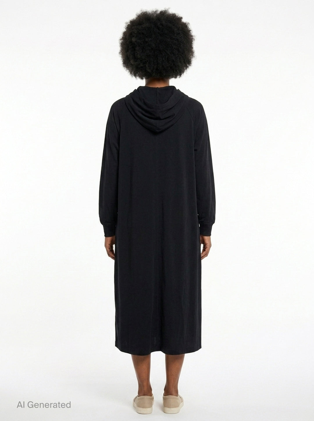 Hooded Raglan Sleeve Dress | Yohji Yamamoto | Club21 - back