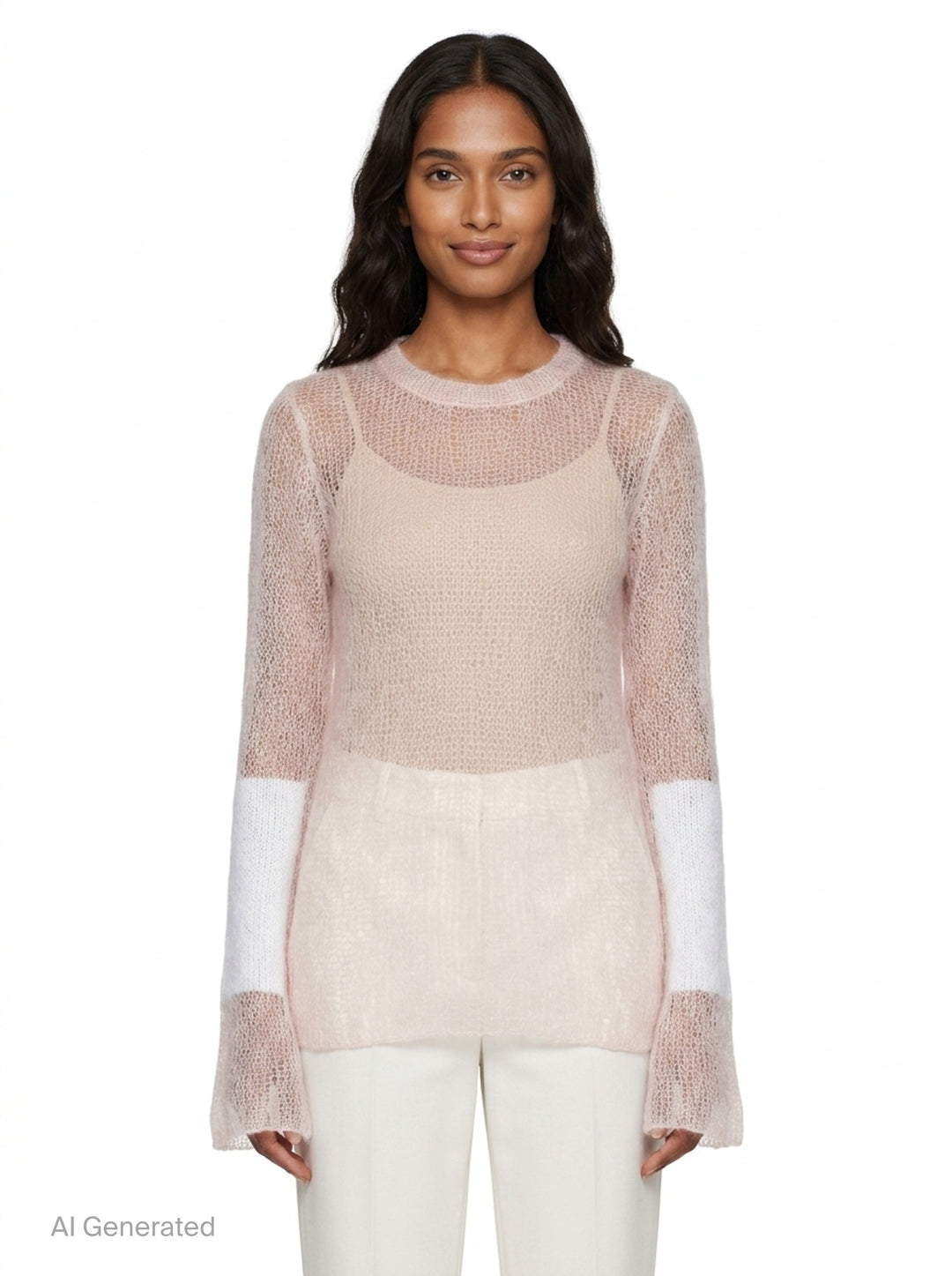 Long Sleeve Open Knit Sweater | Yohji Yamamoto | Club21 - front