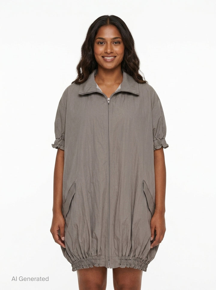 Short Sleeve Balloon Jacket | Yohji Yamamoto | Club21 - front