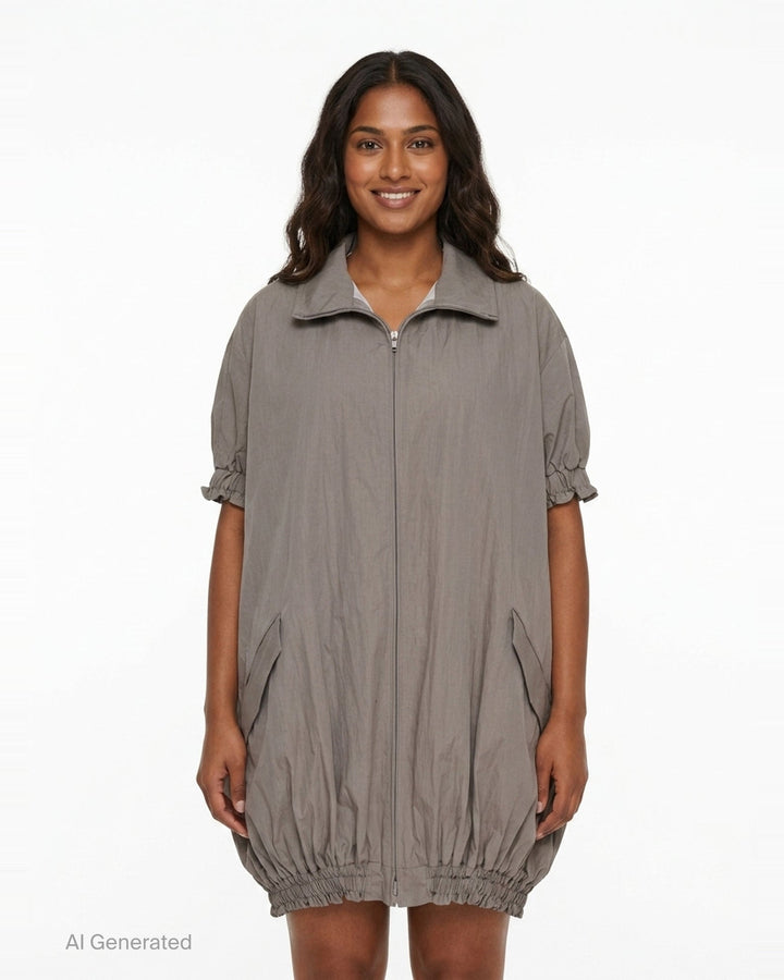 Short Sleeve Balloon Jacket | Yohji Yamamoto | Club21 - front