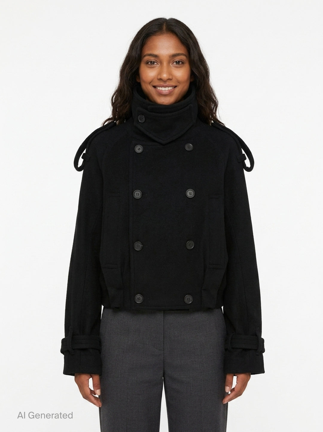Short Trench Jacket | Yohji Yamamoto | Club21 - front