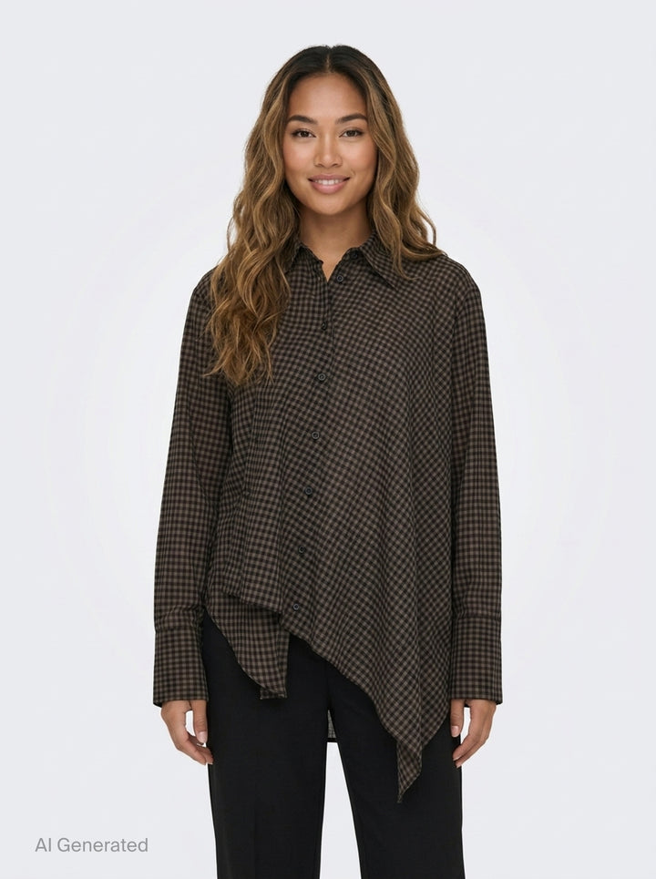 Unbalance Draped Blouse | Yohji Yamamoto | Club21 - front