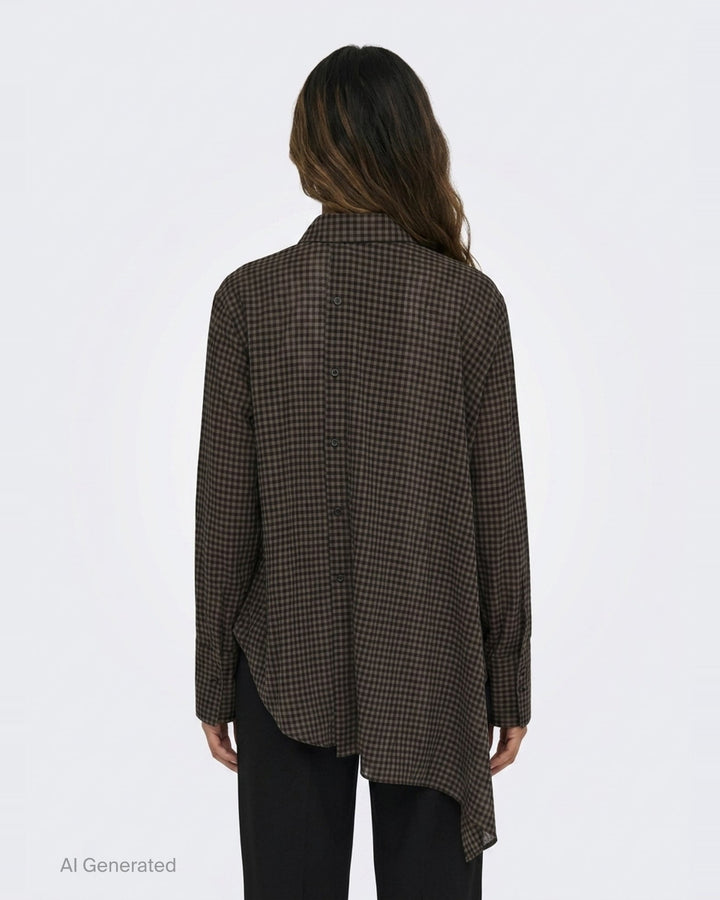 Unbalance Draped Blouse | Yohji Yamamoto | Club21 - back