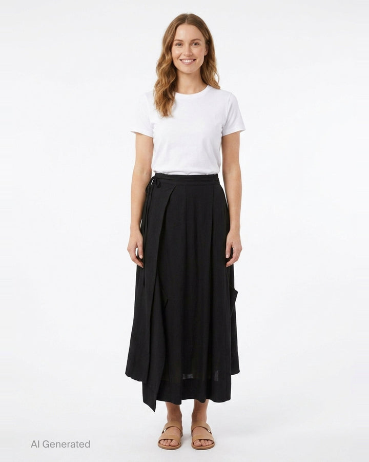 Unbalanced Tuck Skirt | Yohji Yamamoto | Club21 - front