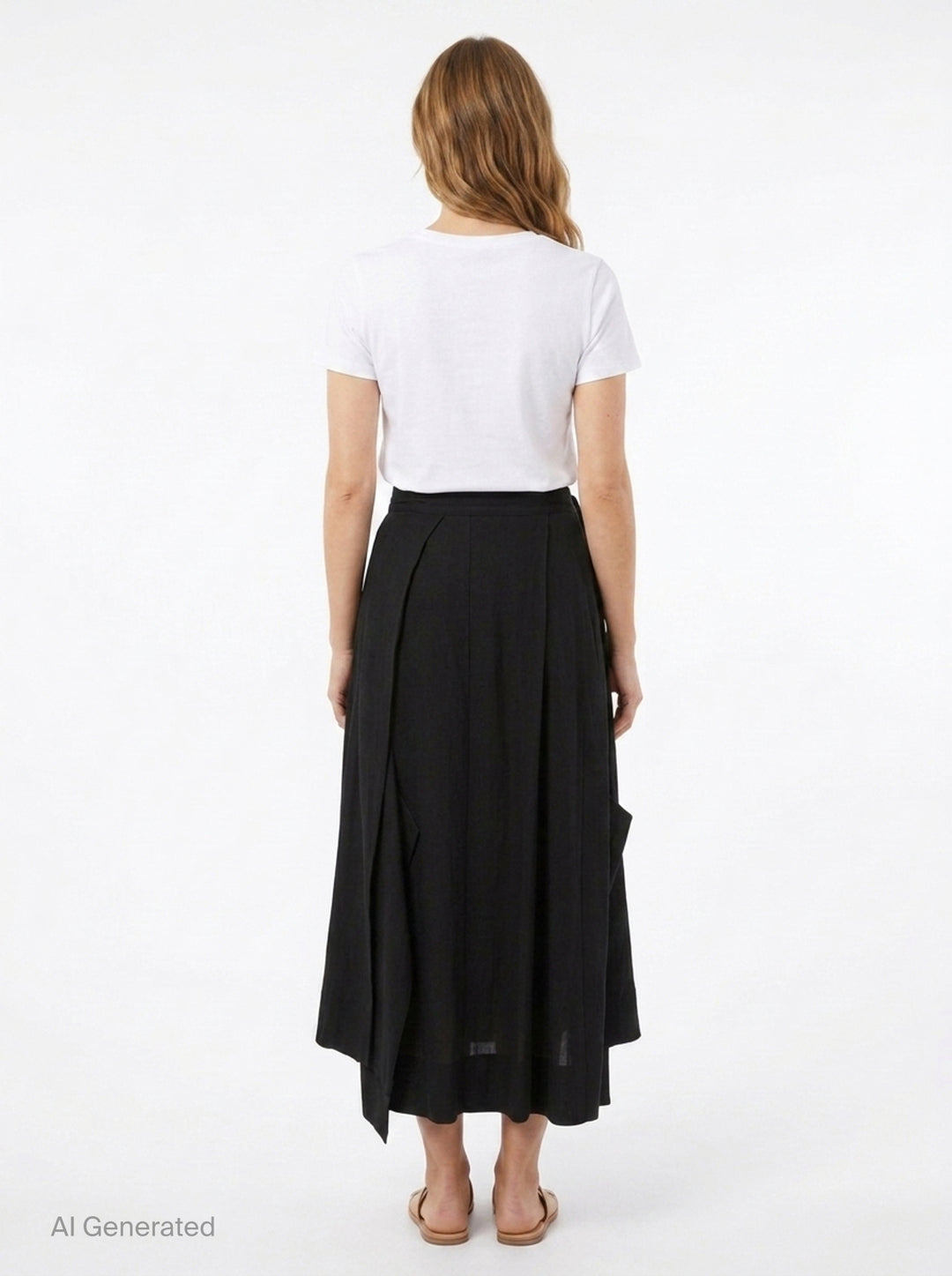 Unbalanced Tuck Skirt | Yohji Yamamoto | Club21 - back