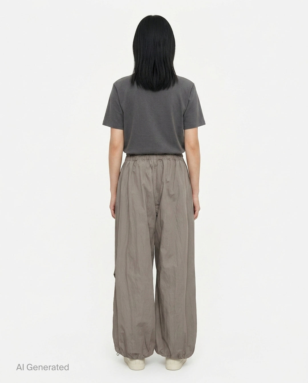 Wide Leg Parachute Pants | Yohji Yamamoto | Club21 - back