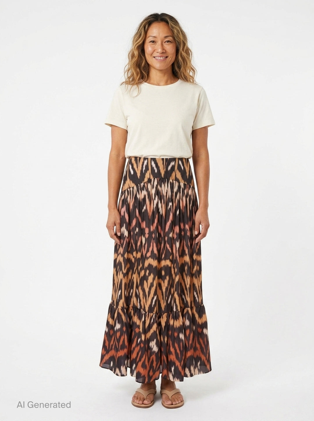 Aster Ikat Midi Skirt | Zimmermann | Club21 - front