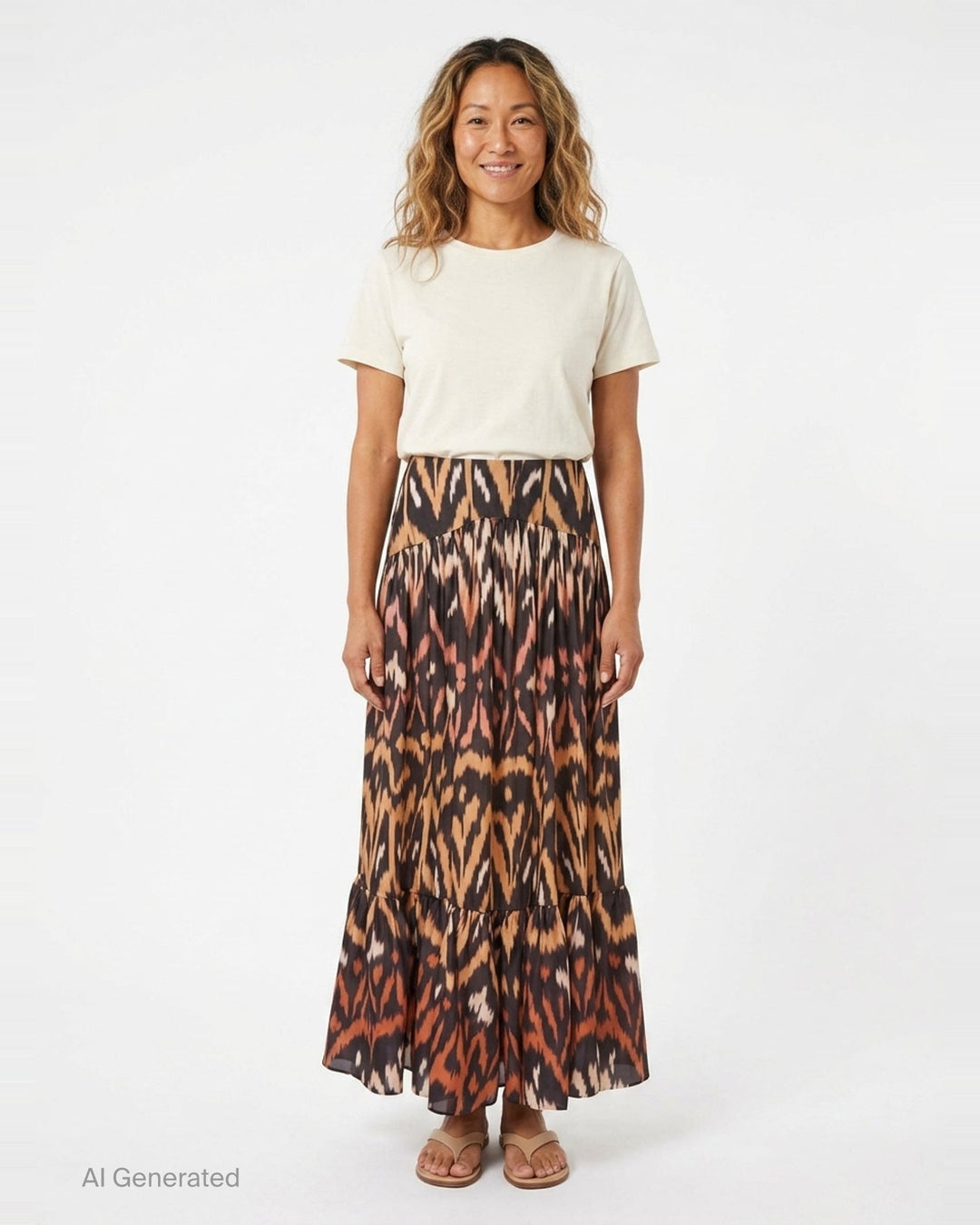 Aster Ikat Midi Skirt | Zimmermann | Club21 - front