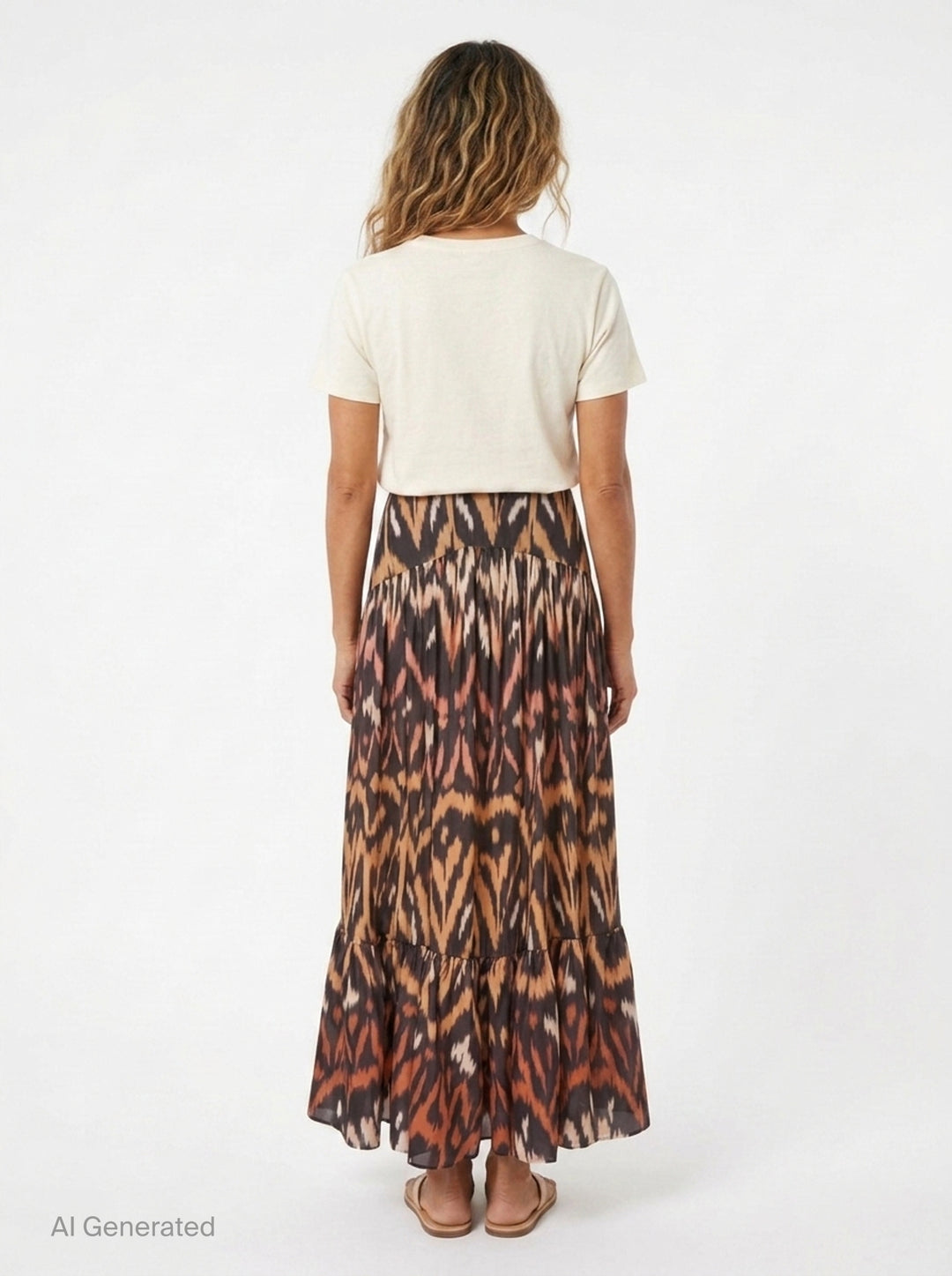 Aster Ikat Midi Skirt | Zimmermann | Club21 - back