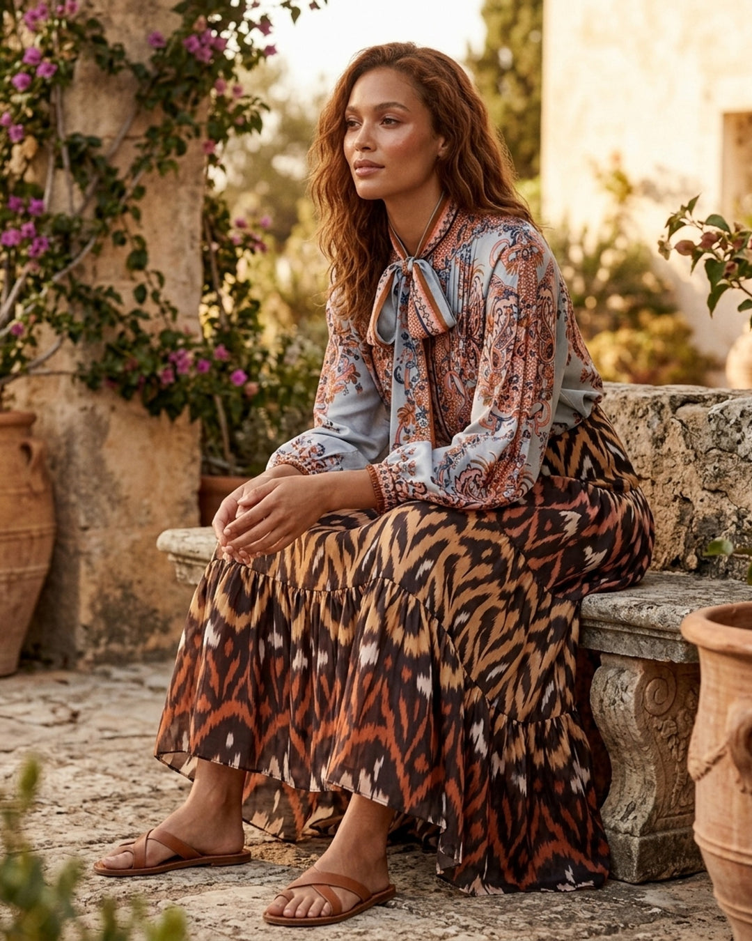 Aster Ikat Midi Skirt | Zimmermann | Club21 - lifestyle
