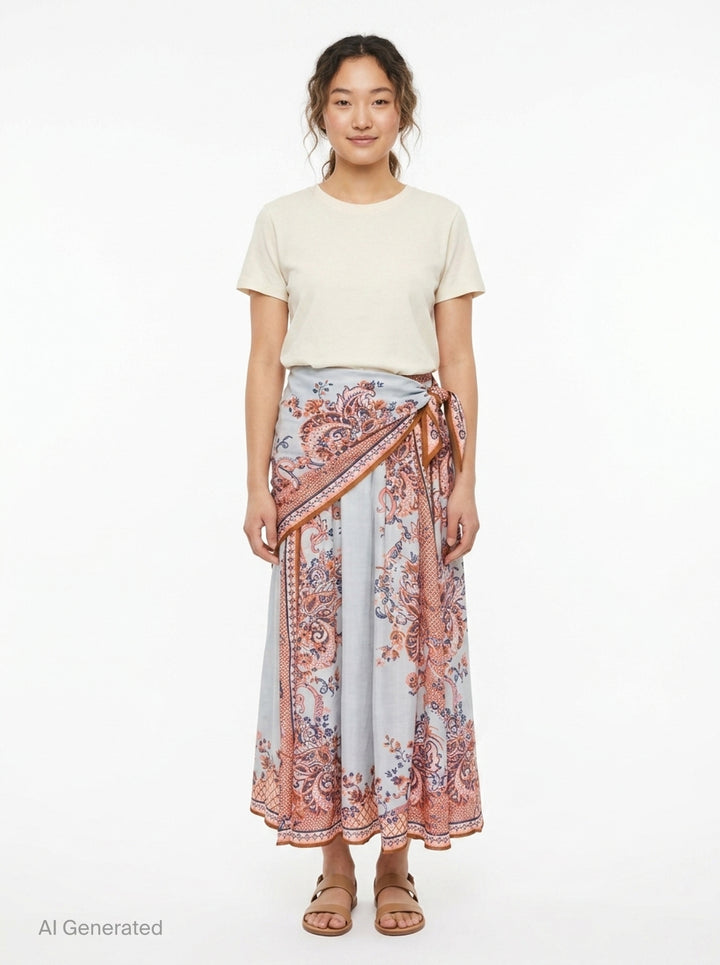 Aster Scarf Midi Skirt | Zimmermann | Club21 - front