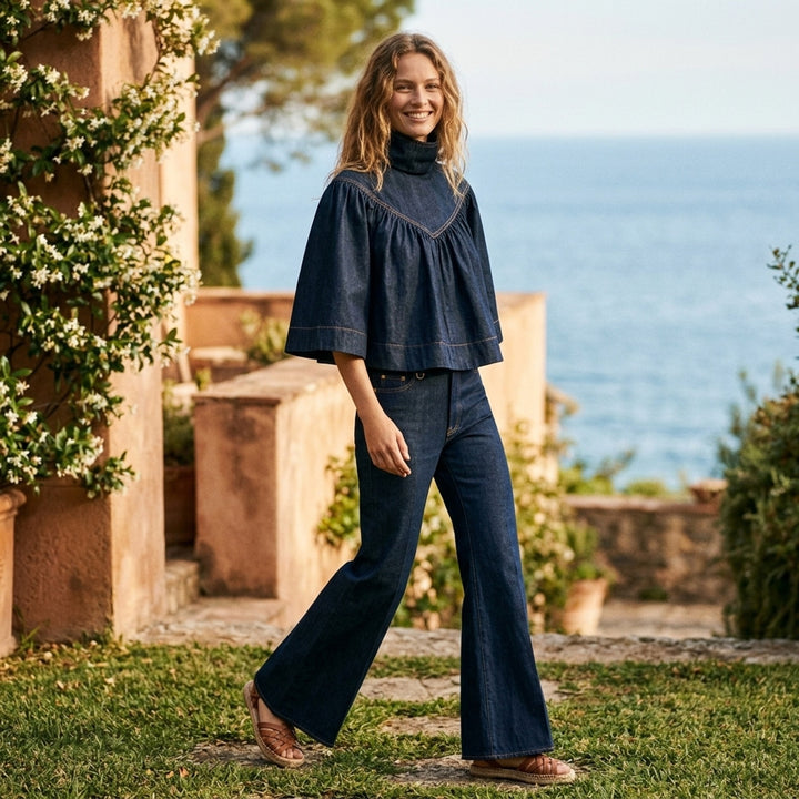Denim Cape Top | Zimmermann | Club21 - lifestyle