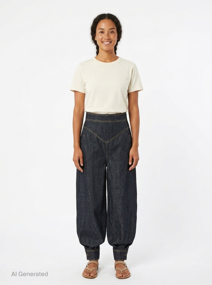 Denim Harem Pants | Zimmermann | Club21 - front
