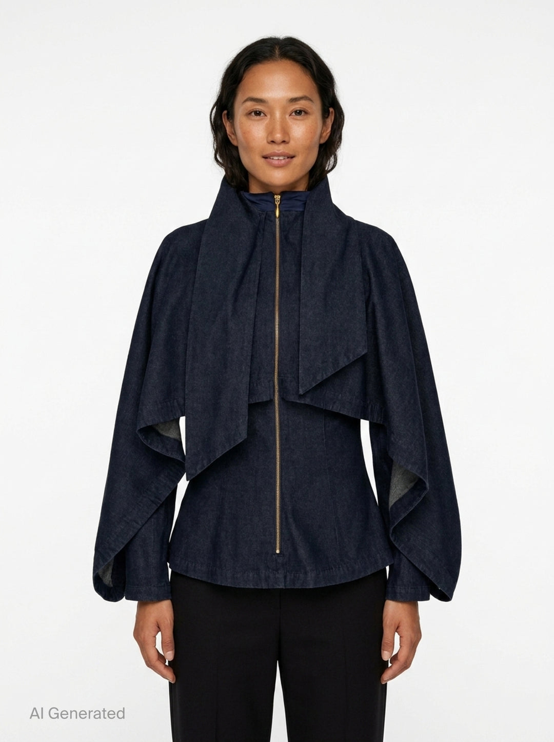 Draped Denim Jacket | Zimmermann | Club21 - front
