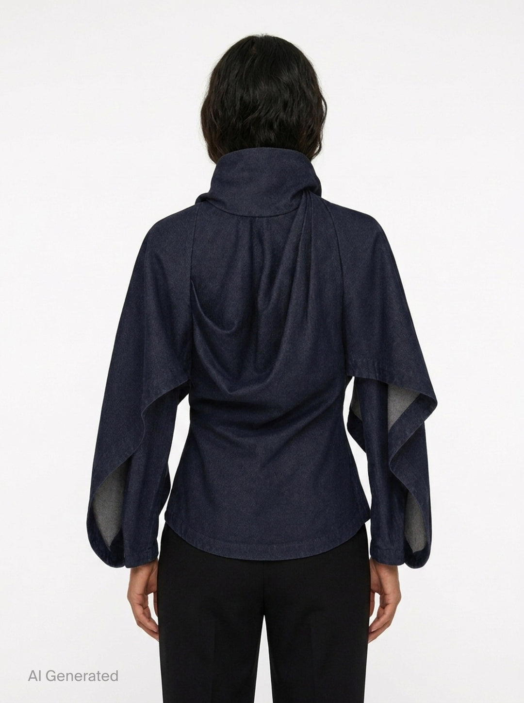 Draped Denim Jacket | Zimmermann | Club21 - back