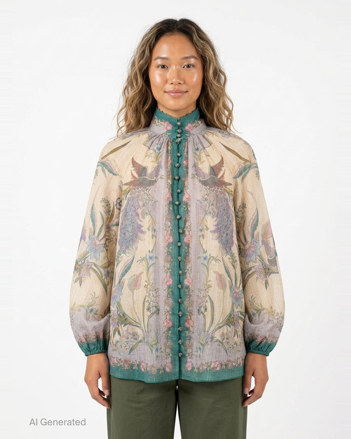 Indra Billow Blouse | Zimmermann | Club21 - front