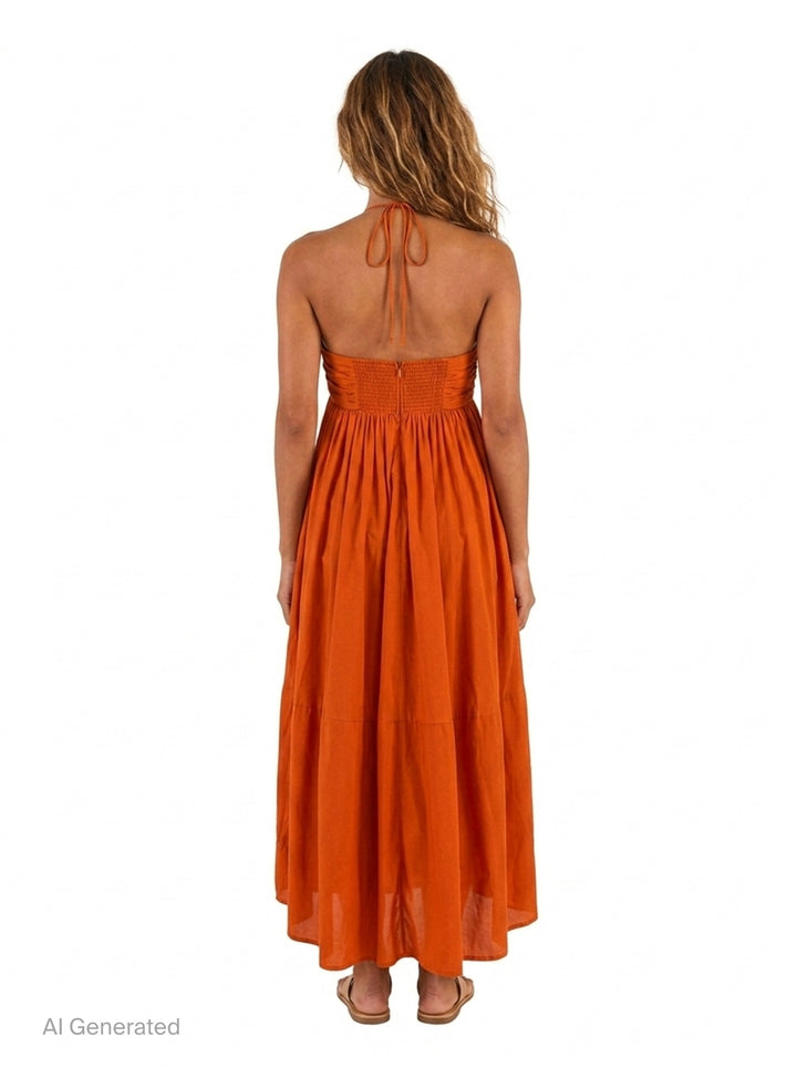 Mahon Halter Maxi Dress | Zimmermann | Club21 - back